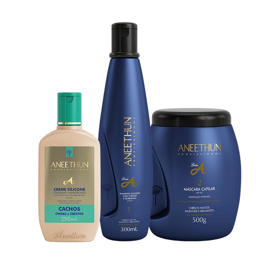 Kit Linha A Creme Silicone Cachos